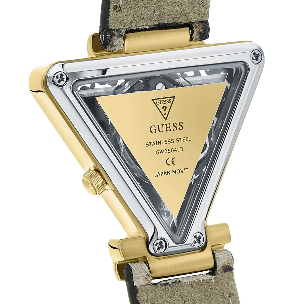 Guess Fame GW0504L3 Triangle Gold & Leopard Print Watch