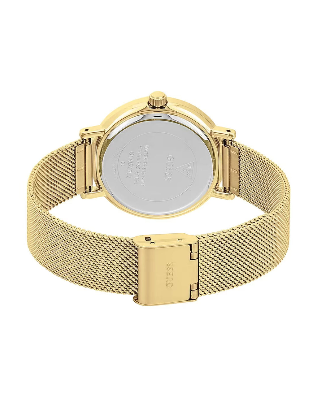 Guess Iconic GW0527L2 Gold Case Gold Triangle Dial Gold Mesh Women's Watch