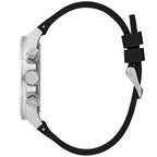 Guess Empire GW0583G1 Silver Tone Case Black Dial Rubber Watch