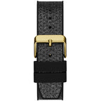 Guess Asteria Multi-Function GW0620L2 Gold Case Cut-Out Dial Black Rubber Women's Watch