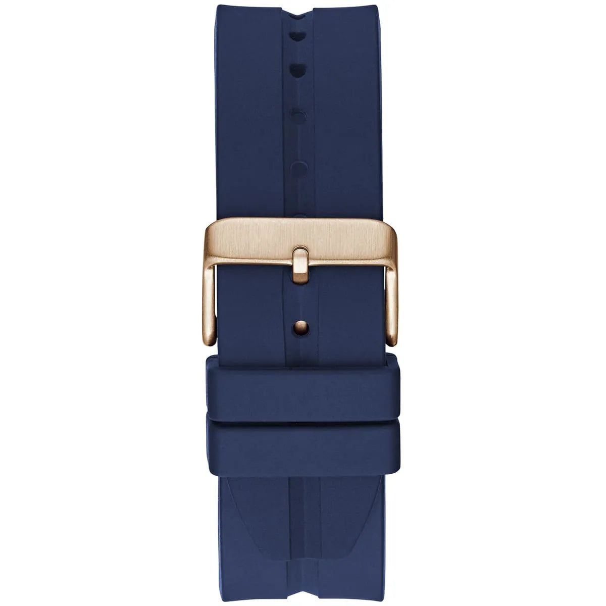 Guess LEO Multi-Function GW0637G3 Rose Gold Case Crystal Bezel Navy Blue Rubber Men's Watch