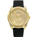 Guess Cubed GW0665L1 Gold Tone Case Black Rubber Watch