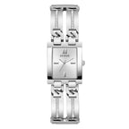 Guess GW0668L1 Silver Tone Rectangular Crystal Bracelet Watch