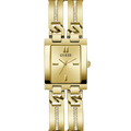 Guess GW0668L2 Gold Tone Rectangular Crystal Bracelet Watch