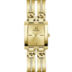 Guess GW0668L2 Gold Tone Rectangular Crystal Bracelet Watch