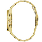 Guess Equity GW0703G2 Gold Tone Green Dial Fluted Bezel Watch