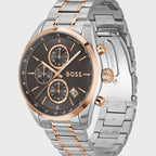 Hugo Boss Steer 1514252 Two-Tone Silver & Rose Gold Grey Dial Men's Watch
