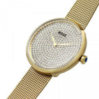 Original Hugo Boss Women's Watch - Gold Mesh & Full Crystal Dial (1502659)