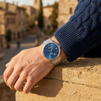 Hugo Boss Corporal 1513642 Small Seconds Blue Dial Men's Silver Watch