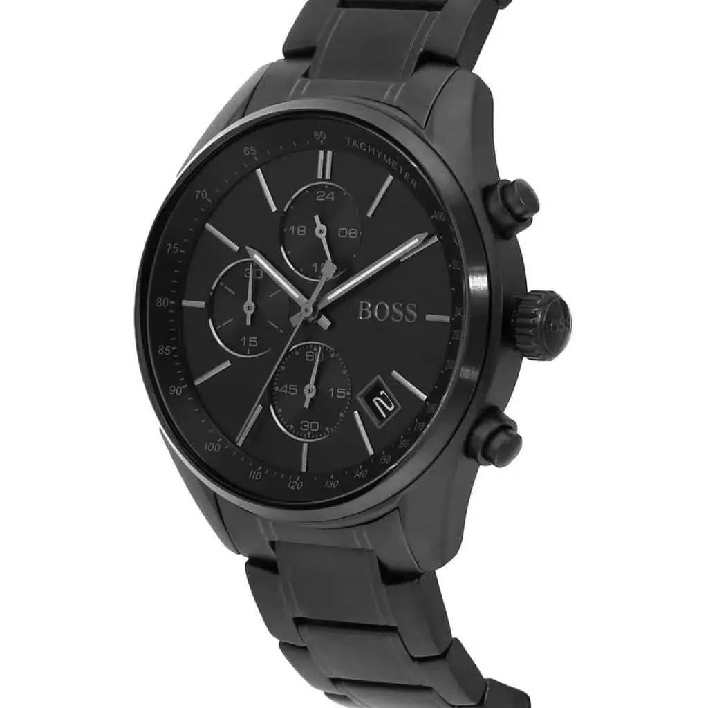 Hugo Boss Grand Prix 1513676 Men's All-Black Stainless Steel Watch