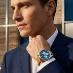 Hugo Boss Pioneer 1513709 Silver Case Blue Dial Brown Leather Men's Watch