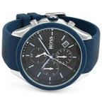 Hugo Boss Velocity 1513717 Men's Silver Watch Blue Rubber Strap
