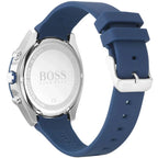 Hugo Boss Velocity 1513717 Men's Silver Watch Blue Rubber Strap