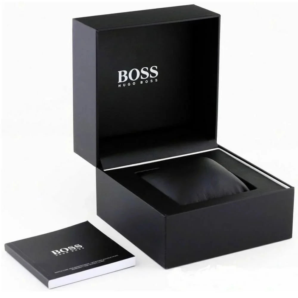 Hugo Boss Velocity 1513720 Men's All-Black Watch with Logo Rubber Strap