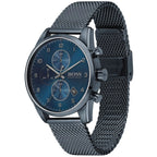Hugo Boss Skymaster 1513836 Chronograph Blue Dial Men's Mesh Watch