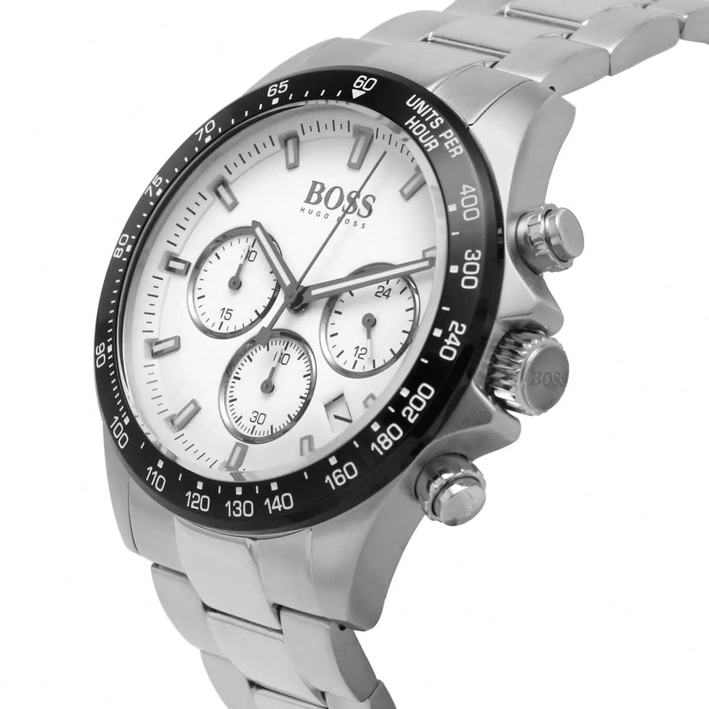 Hugo Boss Volane 1513875 Chronograph White Dial Men's Silver Metal Watch