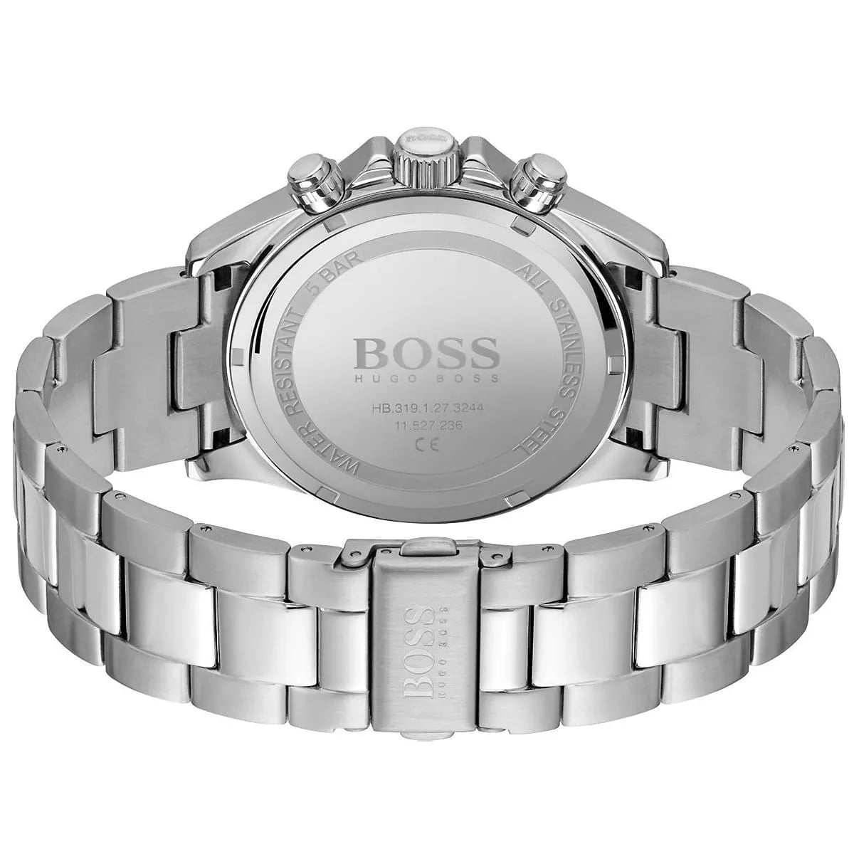 Hugo Boss Volane 1513875 Chronograph White Dial Men's Silver Metal Watch