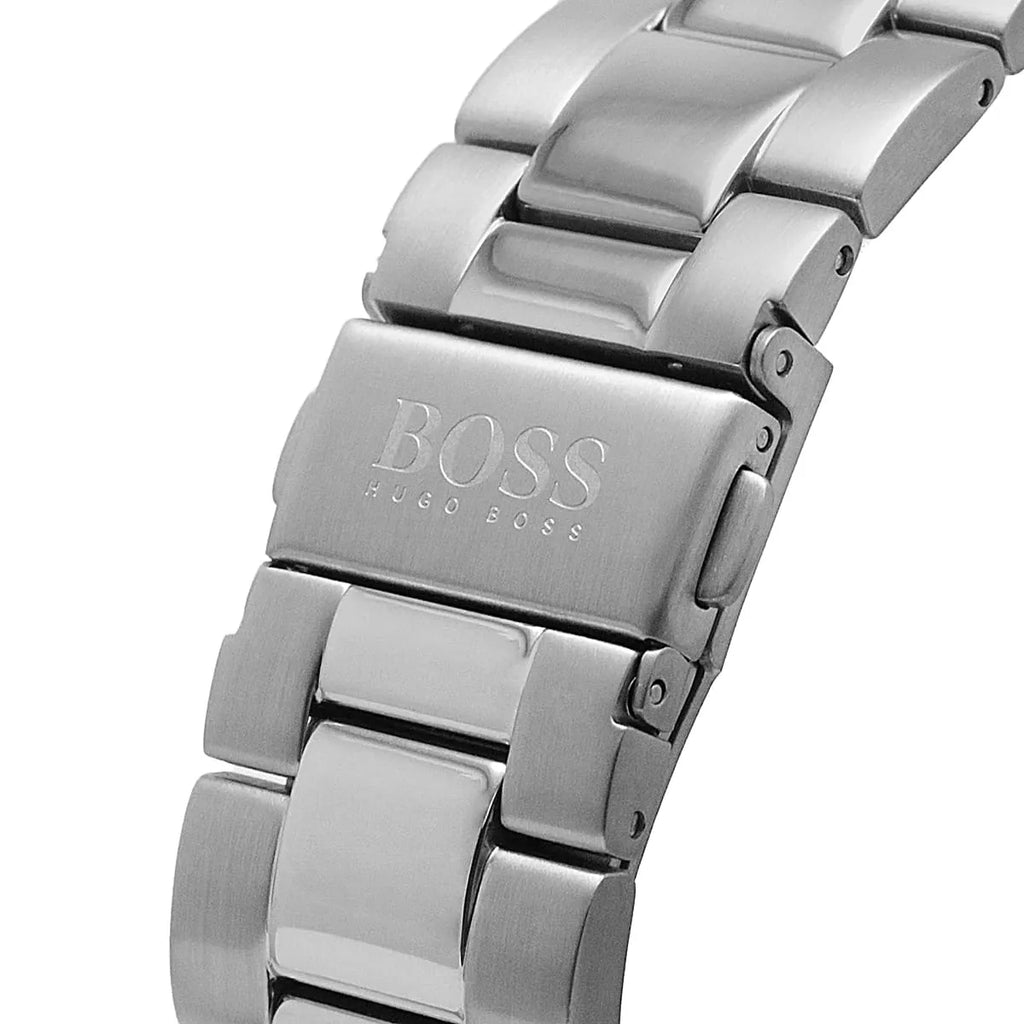 Hugo Boss Volane 1513875 Chronograph White Dial Men's Silver Metal Watch