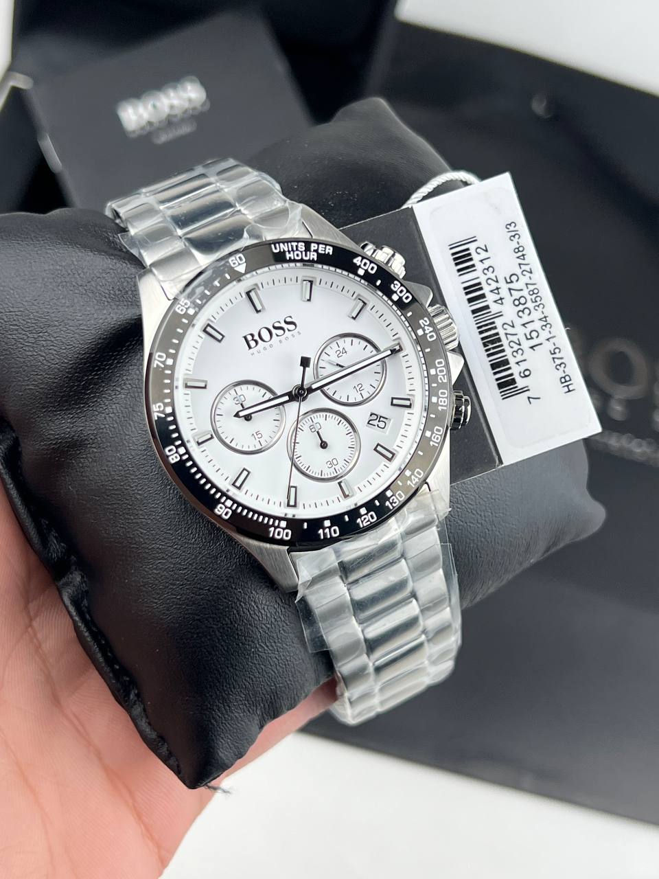 Hugo Boss Volane 1513875 Chronograph White Dial Men's Silver Metal Watch