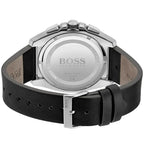 Hugo Boss Grandmaster 1513881 Men's Silver Steel Watch with Black Leather Strap