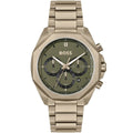 Hugo Boss Cloud 1514019 Men's Beige Gold Steel Watch with Olive Green Dial