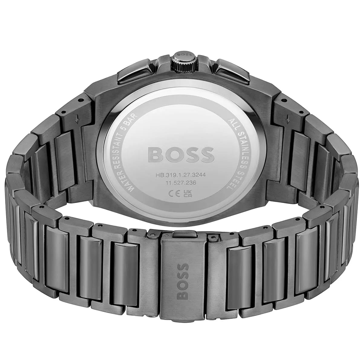 Hugo Boss Steer 1514045 Men's Gunmetal Steel Watch with Olive Green Dial