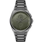 Hugo Boss Steer 1514045 Men's Gunmetal Steel Watch with Olive Green Dial