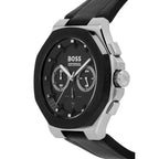Hugo Boss Taper 1514085 Men's Silver Steel Watch with Black Rubber Strap
