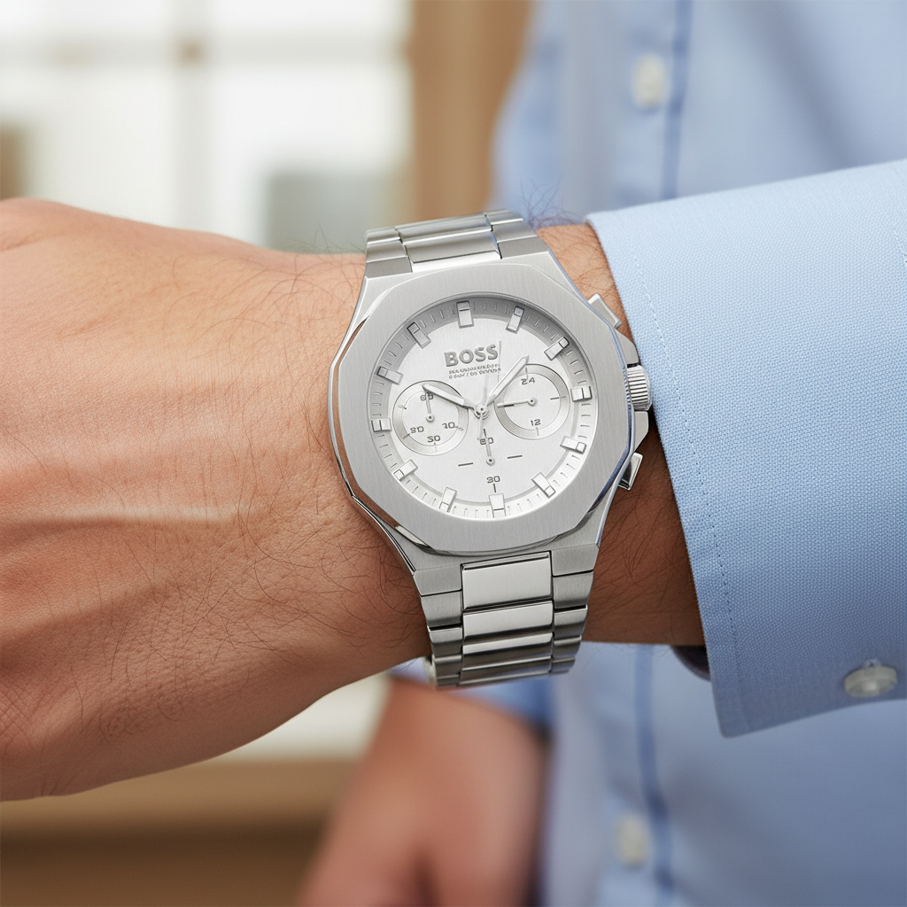 Hugo Boss Taper 1514087 Men's Silver Integrated Steel Watch