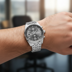 Hugo Boss Skytraveller 1514151 Men's Silver Watch Grey Dial