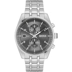 Hugo Boss Skytraveller 1514151 Men's Silver Watch Grey Dial