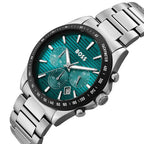 Hugo Boss Strike 1792156 Men's Silver Steel Watch with Textured Green Dial