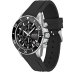 Hugo Boss Admiral 1513912 Black Dial Rubber Strap Chronograph Men's Watch