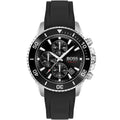 Hugo Boss Admiral 1513912 Black Dial Rubber Strap Chronograph Men's Watch
