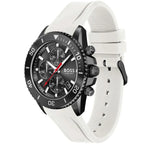 Hugo Boss Admiral 1513966 White Rubber Black Dial Chronograph Men's Watch