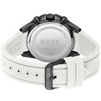 Hugo Boss Admiral 1513966 White Rubber Black Dial Chronograph Men's Watch