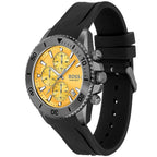 Hugo Boss Admiral 1513968 Yellow Dial Black Rubber Strap Men's Watch