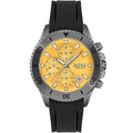 Hugo Boss Admiral 1513968 Yellow Dial Black Rubber Strap Men's Watch