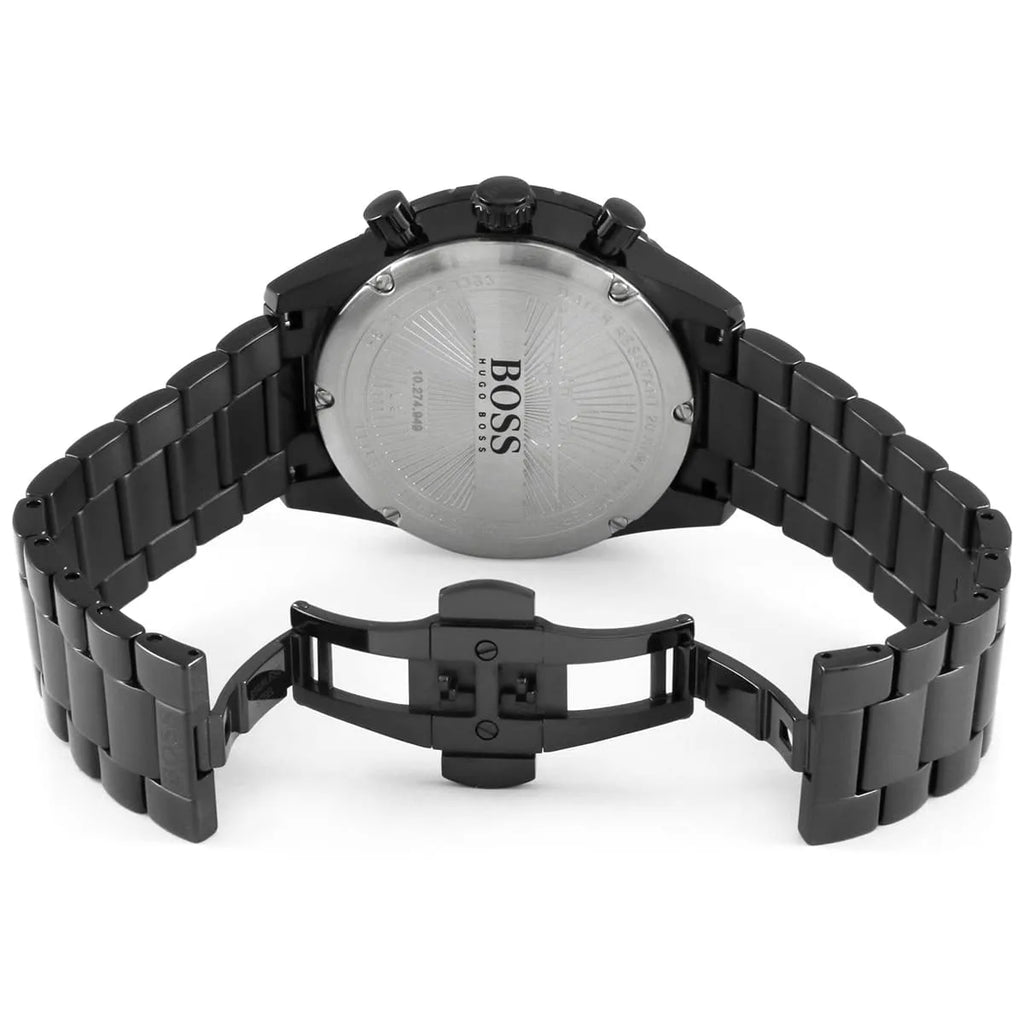 Hugo Boss Aero Mate 1513771 Black IP Chronograph Men's Watch