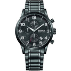 Hugo Boss Aeroliner 1513180 Black IP Stainless Steel Chronograph Watch