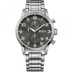 Hugo Boss Aeroliner 1513181 Silver-Tone Grey Dial Chronograph Men's Watch