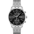 Hugo Boss Associate 1513869 Silver-Tone Black Dial Chronograph Men's Watch