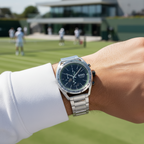 Hugo Boss Center Court 1514023 Silver-Tone Green Accents Chronograph Men's Watch