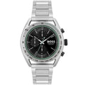 Hugo Boss Center Court 1514023 Silver-Tone Green Accents Chronograph Men's Watch