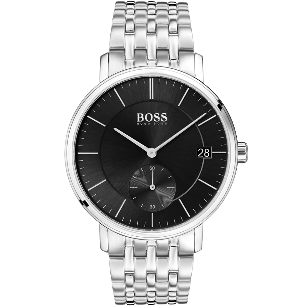Hugo Boss Corporal 1513641 Silver-Tone Black Dial Men's Watch