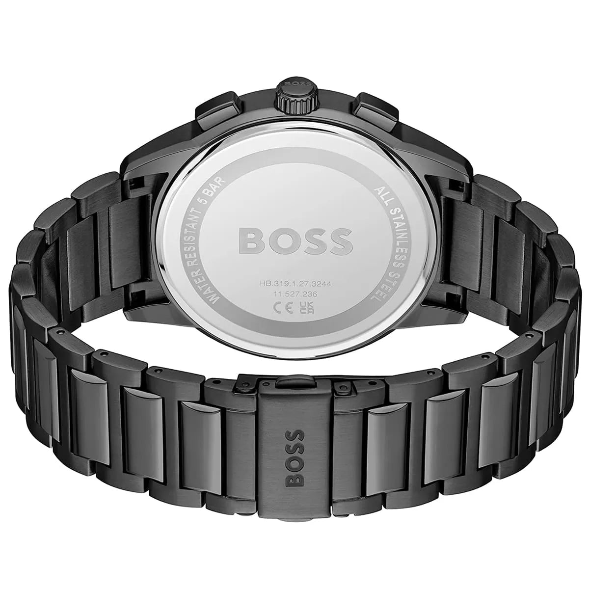 Hugo Boss Dapper 1513929 Grey IP Gunmetal Chronograph Men's Watch