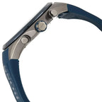 Hugo Boss Distinct 1513856 Gunmetal Blue Rubber Strap Chronograph Men's Watch