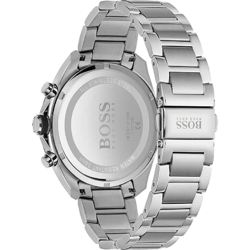 Hugo Boss Distinct 1513857 Silver Stainless Steel Black Dial Chronograph Watch