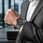 Hugo Boss Distinct 1513857 Silver Stainless Steel Black Dial Chronograph Watch