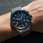 Hugo Boss Distinct 1513857 Silver Stainless Steel Black Dial Chronograph Watch